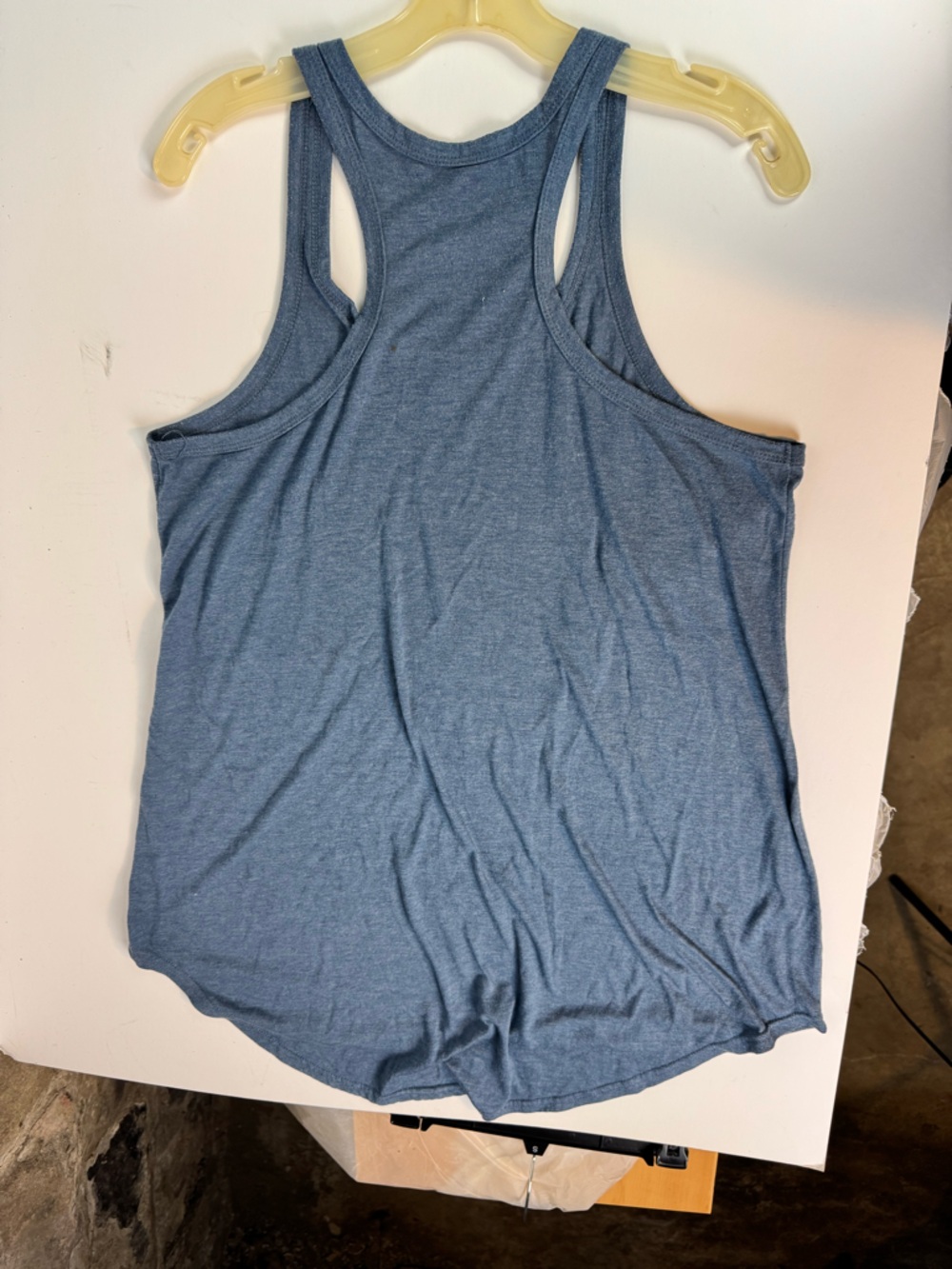 Sleeveless Blue Racerback Tank - Picture 4 of 7